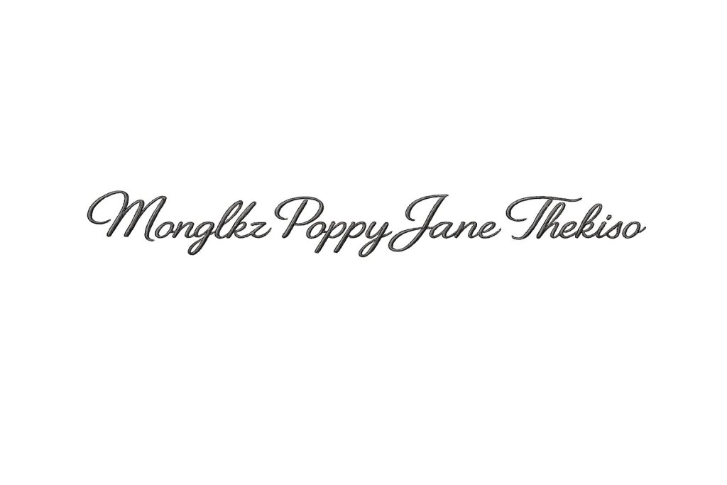 Monglkz Poppy Jane Thekiso signature
